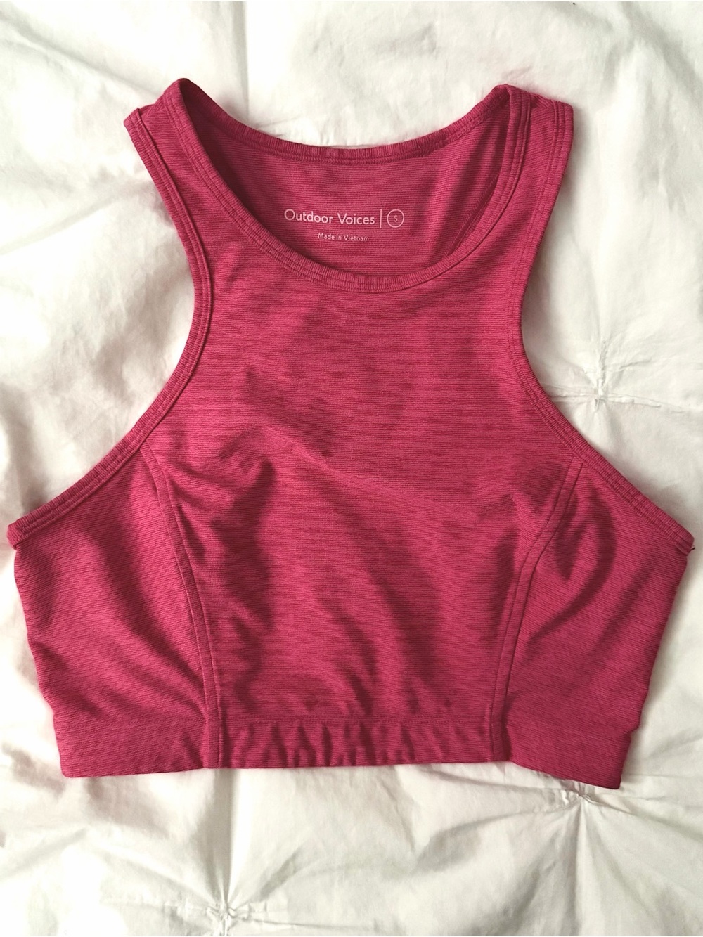 Outdoor Voices Marled Cranberry Sports Bra